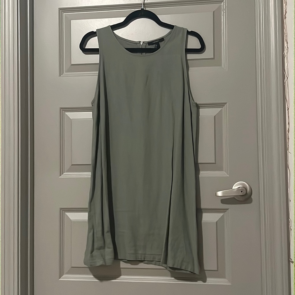 Sage green linen dress. L. Forever 21